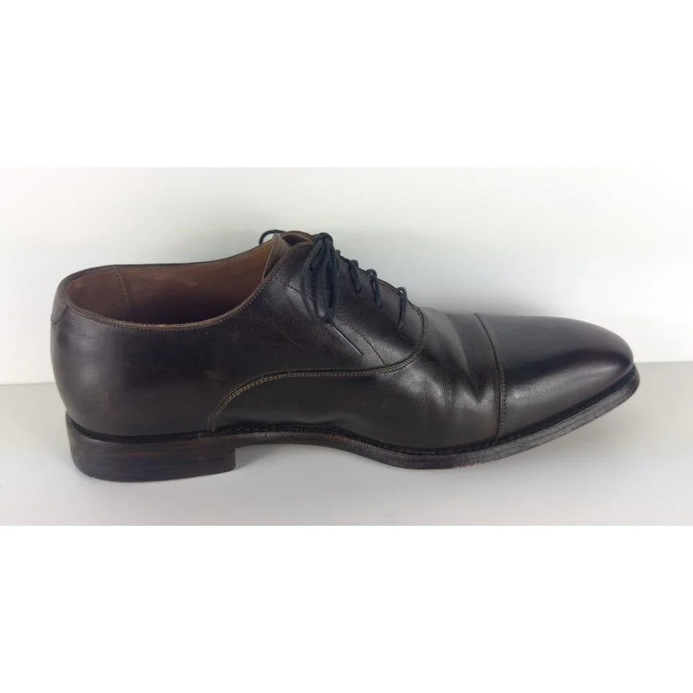 Meermin Mallorca Dark Brown Calf Leather Men's Oxford Dress Shoes Size US 8
